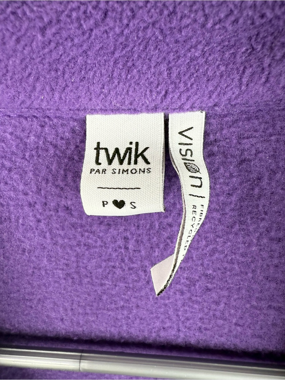 twik button up long sleeve fleece Purple Button-Front Fleece Shirt Jacket - Picture 7 of 11